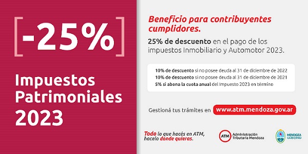Lee más sobre el artículo Cancelá tu deuda y accedé hasta a 25% de descuento en impuestos patrimoniales 2023